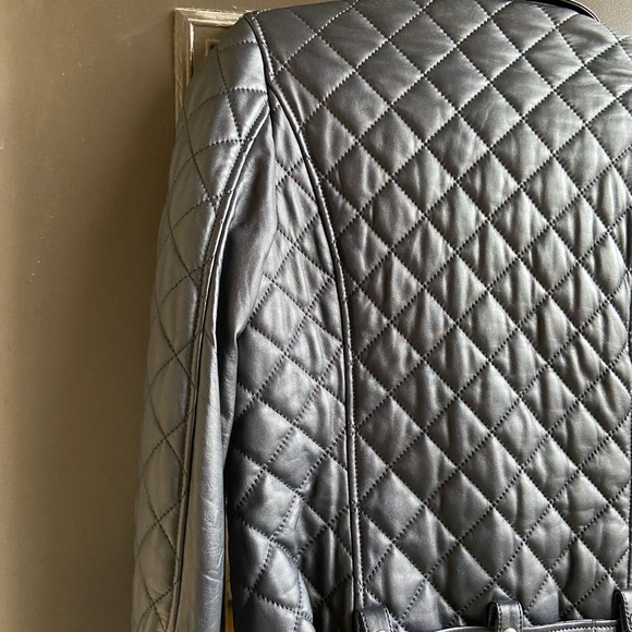 IRO navy blue quilted leather jacket. Size 36 (4 US). NwoT - Picture 4 of 11